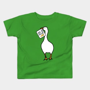 Funny Goose Says Wash Your Hands Kids T-Shirt